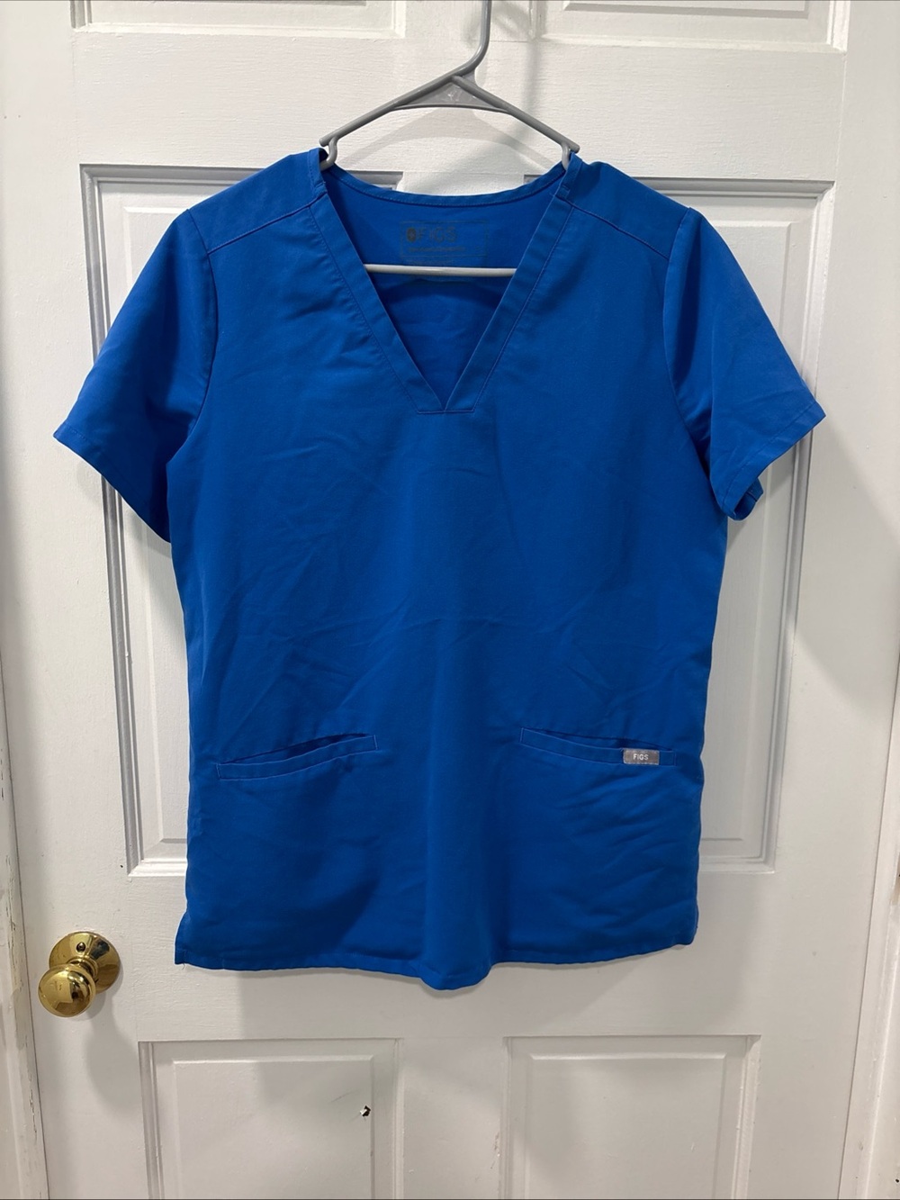 Figs Women’s Casma Scrub Top Size Small Royal Blue Technical Collection EUC - Picture 2 of 7